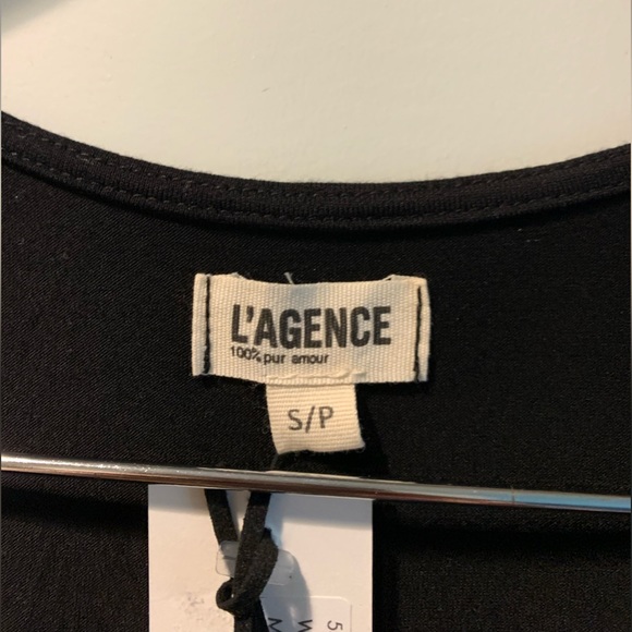 NWT L’AGENCE Winnie Deep V-Neck Black Bodysuit Small - Picture 6 of 12